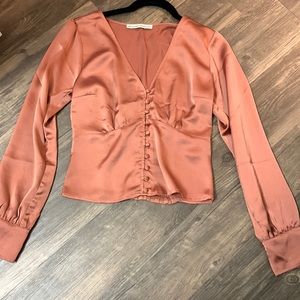 Abercrombie Silk Long sleeve blouse